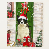 Border Collie Dog Kerstmis Planner (Achterkant)