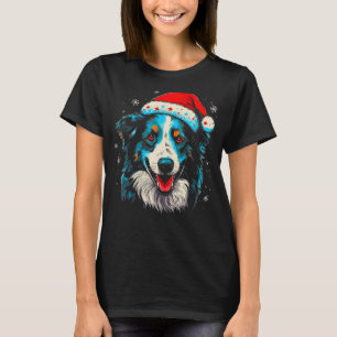 Border Collie Dog Kerstmis T-shirt