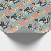 Border Collie Dog Kleurrijk Cadeaupapier (Hoek)