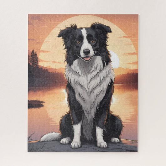 Border Collie Dog Legpuzzel (Verticaal)
