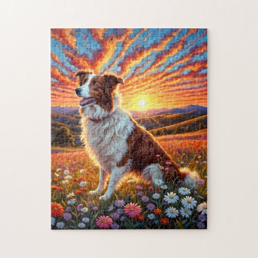 Border Collie Dog Legpuzzel (Verticaal)
