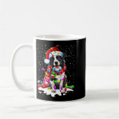 Border Collie Dog Lighting Xmas Santa Hat Christma Koffiemok (Links)
