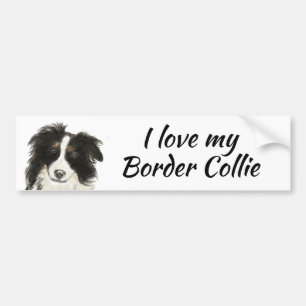 Border Collie Dog Love my Quote Bumpersticker