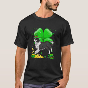 Border Collie Dog Lucky Charm St. Patrick's Day Pa T-shirt