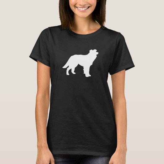 Border Collie Dog mama Dad Pet Cute Puppy T-shirt (Voorkant)