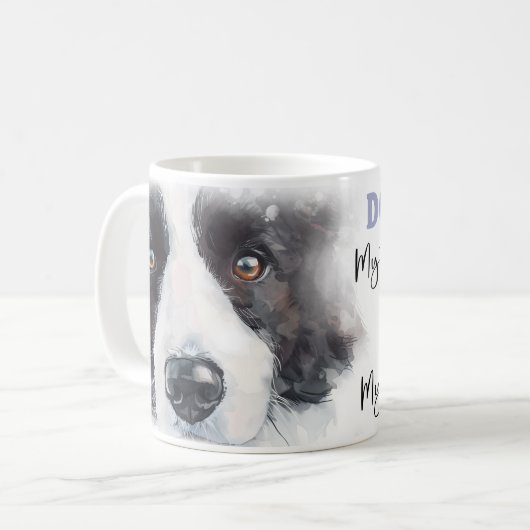 Border Collie Dog mama Koffiemok (Voorkant links)