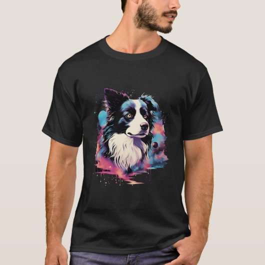 Border Collie Dog Mannen Vrouwen Kinder T-shirt (Voorkant)