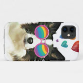 Border Collie Dog met Hearts Valentijnsdag Case-Mate iPhone Case (Achterkant (horizontaal))