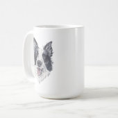 Border Collie Dog Mok | 15 oz. (Voorkant links)