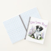 Border Collie Dog Mom Bloemen Notitieboek (Binnen)