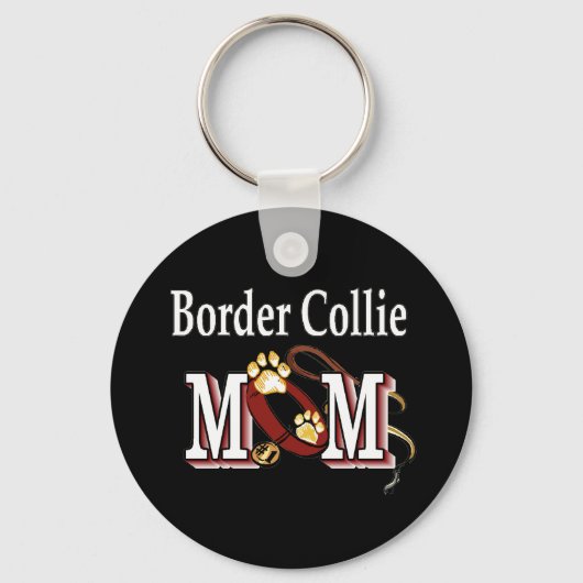Border Collie Dog MOM Sleutelhanger (Voorkant)
