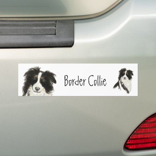 Border Collie Dog o Bumpersticker (Op auto)