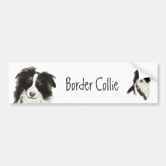 Border Collie Dog o Bumpersticker (Voorkant)