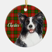 Border Collie Dog Persoonlijk Keramisch Ornament (Voorkant)