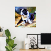 Border Collie Dog Poster (Thuiskantoor)