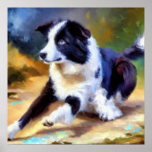 Border Collie Dog Poster (Voorkant)
