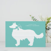 Border Collie Dog Puppy Briefpapier (Staand voorkant)