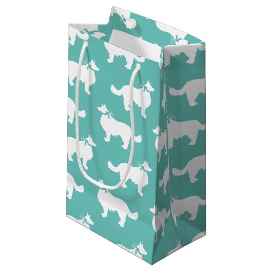 Border Collie Dog Puppy Klein Cadeauzakje (Voorkant Gekanteld)