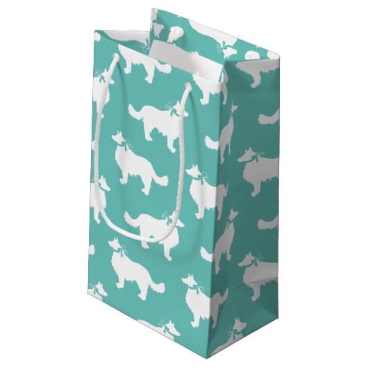 Border Collie Dog Puppy Klein Cadeauzakje (Achterkant Gekanteld)