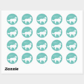Border Collie Dog Puppy Ronde Sticker (Vel)