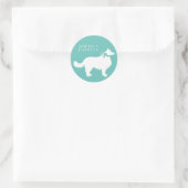 Border Collie Dog Puppy Ronde Sticker (Tas)