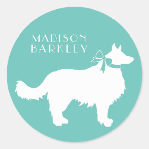 Border Collie Dog Puppy Ronde Sticker