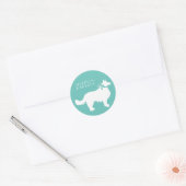 Border Collie Dog Puppy Ronde Sticker (Envelop)