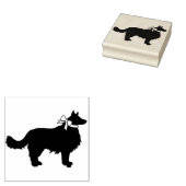Border Collie Dog Puppy Rubberstempel (Gestempeld)