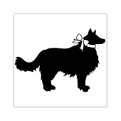Border Collie Dog Puppy Rubberstempel (Afrduk)
