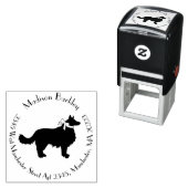 Border Collie Dog Puppy Zelfinktende Stempel (In situ)