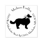 Border Collie Dog Puppy Zelfinktende Stempel (Design)