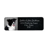 Border Collie Dog Return Address Animal Cute Etiket (Voorkant)