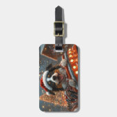 Border Collie Dog Roller Onderzetter Kerst Bagagelabel (Voorkant verticaal)