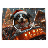 Border Collie Dog Roller Onderzetter Kerst Groot Cadeauzakje (Voorkant)