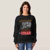 Border Collie Dog Shirt Funny RV Camping Travel (Voorkant volledig)