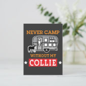 Border Collie Dog Shirt Funny RV Camping Travel Briefkaart (Staand voorkant)