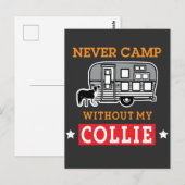 Border Collie Dog Shirt Funny RV Camping Travel Briefkaart (Voorkant / Achterkant)