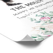 Border Collie Dog Signature Drink Teken Poster (Hoek)