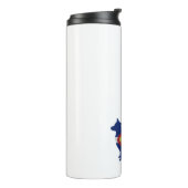 Border Collie Dog Silhouette Colorado Vlag Thermosbeker (Gedraaid links)