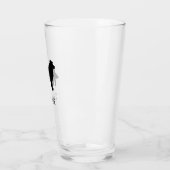Border Collie Dog Silhouette Persoonlijk Glas (Links)