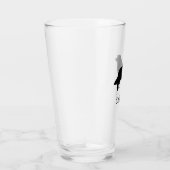 Border Collie Dog Silhouette Persoonlijk Glas (Rechts)