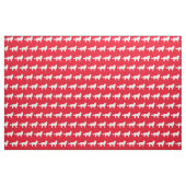 Border Collie Dog Silhouette Pet Red Stof (Fat Quarter)