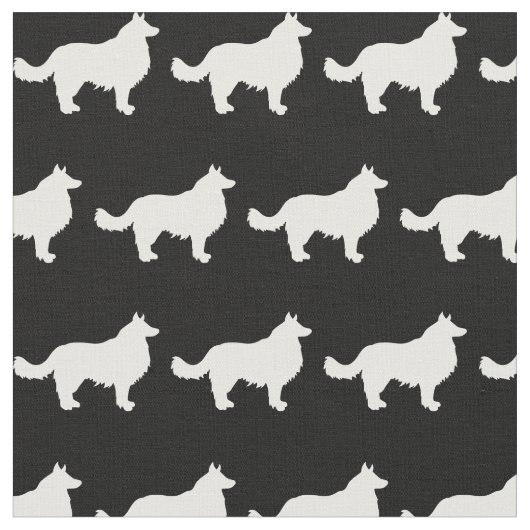 Border Collie Dog Silhouette Pet Stof (Close Up)