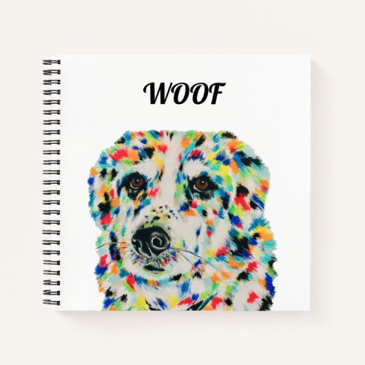 Border Collie Dog Square Notitieboek (Voorkant)