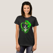 Border Collie Dog St Patricks Day Lover Irish Sham T-shirt (Voorkant volledig)