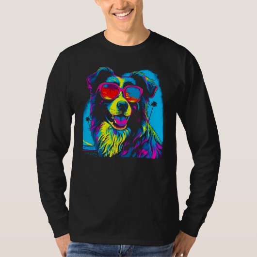 Border Collie Dog Sunglasses 1 T-shirt (Voorkant)