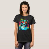 Border Collie Dog Sunglasses T-shirt (Voorkant volledig)