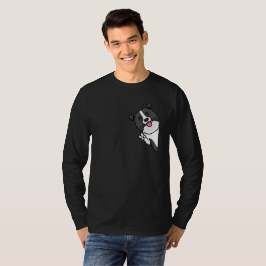 Border Collie Dog T-shirt (Voorkant volledig)