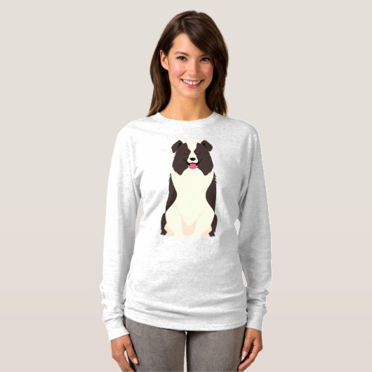 Border Collie Dog T-shirt (Voorkant volledig)
