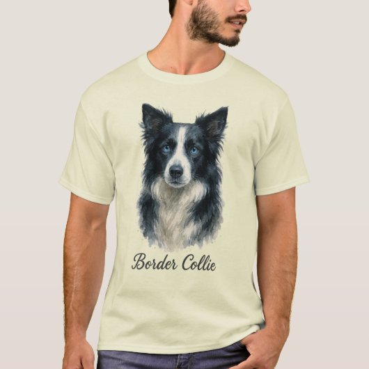 Border Collie dog T-shirt (Voorkant)